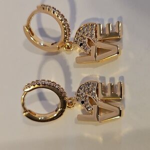 3/15$ Bundle Deal New Gold Love Horse Hoop Earrings